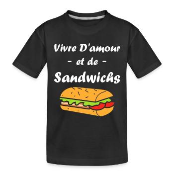 Humour sandwich - T-shirt bio Premium Enfant - noir - Devant