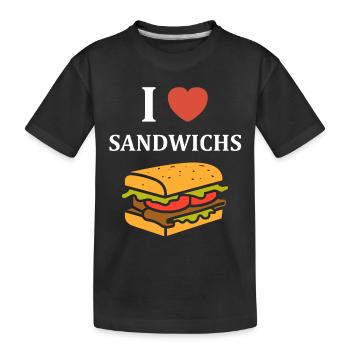 Humour sandwich - T-shirt bio Premium Enfant - noir - Devant