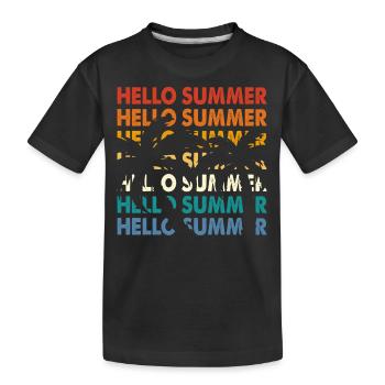Sommer - Kinder Premium Bio T-Shirt - Schwarz - Vorne