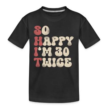 60th Birthday Funny Saying - Kids' Premium Organic T-Shirt - black - Front