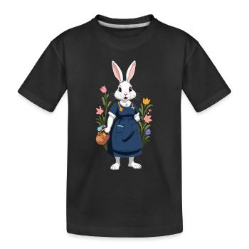 Krankenschwester Hase Osterhase Krankenpflegerin - Kinder Premium Bio T-Shirt - Schwarz - Vorne