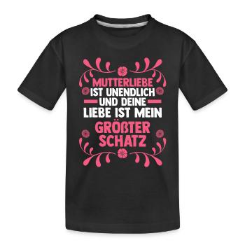 Mutter Muttertag Mama - Kinder Premium Bio T-Shirt - Schwarz - Vorne