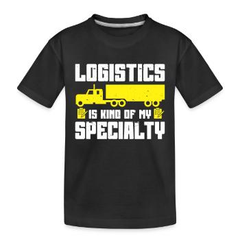 Logistician Logistics - Kids' Premium Organic T-Shirt - black - Front