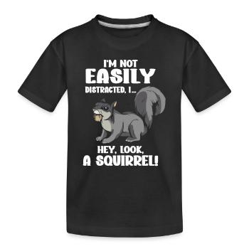 Je ne suis pas facilement distrait Hé, un - T-shirt bio Premium Enfant - noir - Devant