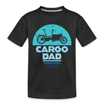 Cargo Dad Cargo Bike Cargobike - Kids' Premium Organic T-Shirt - black - Front