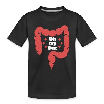 endoskopischeEndoskopie – Oh My Gut - Kinder Premium Bio T-Shirt - Schwarz - Vorne