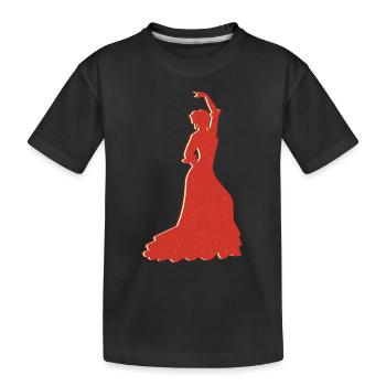 Silhouette Flamenco Passionnée - T-shirt bio Premium Enfant - noir - Devant