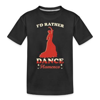 Lieber Tanze Ich Den Flamenco - Kinder Premium Bio T-Shirt - Schwarz - Vorne