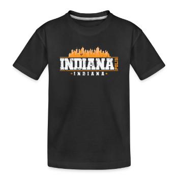 Indianapolis Indiana Stadt in den USA - Kinder Premium Bio T-Shirt - Schwarz - Vorne