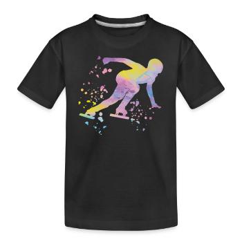 Patineuse de vitesse Sportswoman Patinage de vitesse - T-shirt bio Premium Enfant - noir - Devant