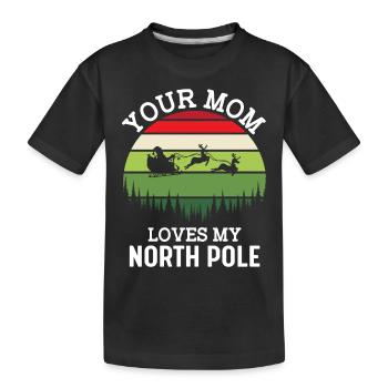 Ta Maman Amoureux Mon Pôle Nord - T-shirt bio Premium Enfant - noir - Devant