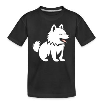 wolf - Kids' Premium Organic T-Shirt - black - Front