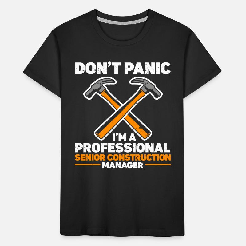 Construction Project Manager Kids' Premium Organic T-Shirt