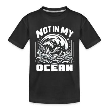 Anti-littering Keine Umwelt Müll Recyceln - Kinder Premium Bio T-Shirt - Schwarz - Vorne