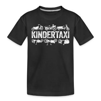 Fracht Kindertaxi Fracht Fahrrad Cargobike - Kinder Premium Bio T-Shirt - Schwarz - Vorne