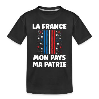 patriote la france mon mapys ma patrie - T-shirt bio Premium Enfant - noir - Devant