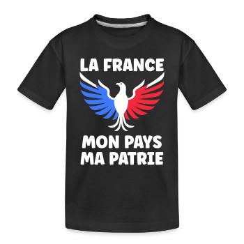 patriote la france mon mapys ma patrie - T-shirt bio Premium Enfant - noir - Devant