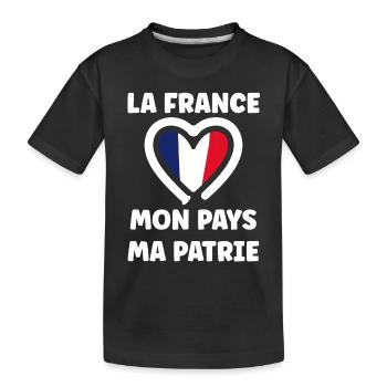 patriote la france mon mapys ma patrie - T-shirt bio Premium Enfant - noir - Devant