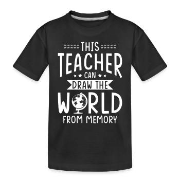 Geography Teacher Geography Globe - Kids' Premium Organic T-Shirt - black - Front
