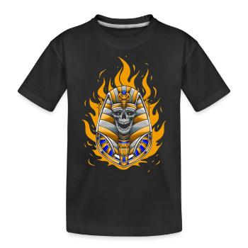 Totenkopf-Anubis - Kinder Premium Bio T-Shirt - Schwarz - Vorne