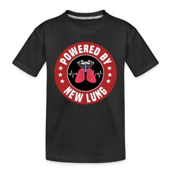 Lungen Transplantation Geschenk - Kinder Premium Bio T-Shirt - Schwarz - Vorne
