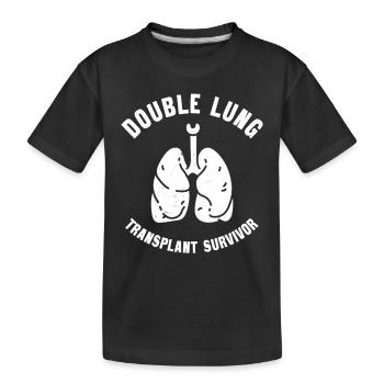 Survivant d’une double greffe de poumon - T-shirt bio Premium Enfant - noir - Devant