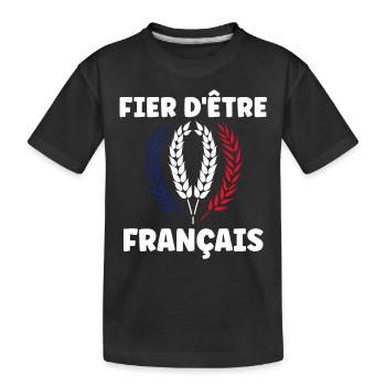 Je suis français - T-shirt bio Premium Enfant - noir - Devant