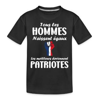 Homme patriotes - T-shirt bio Premium Enfant - noir - Devant