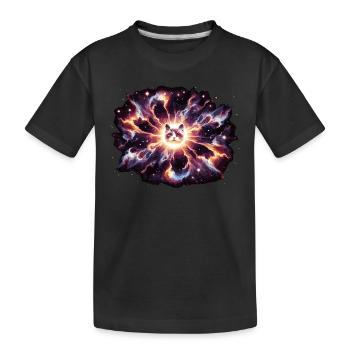 Chat, Astronaute, Astronomie, Système Solaire Externe - T-shirt bio Premium Enfant - noir - Devant