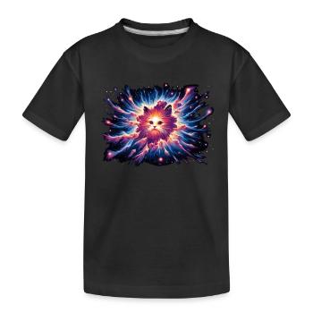 Chat, Astronaute, Astronomie, Système Solaire Externe - T-shirt bio Premium Enfant - noir - Devant