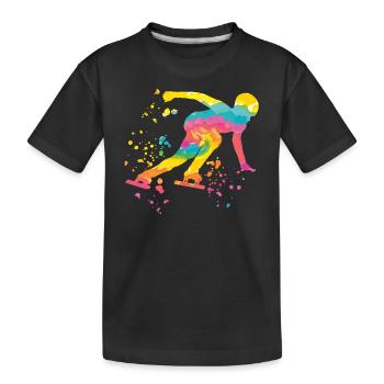 Patineuse de vitesse Sportswoman Patinage de vitesse - T-shirt bio Premium Enfant - noir - Devant
