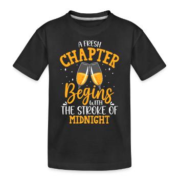 Un nouveau chapitre commence avec le coup de minuit - T-shirt bio Premium Enfant - noir - Devant