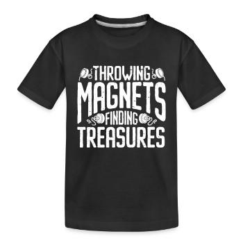 Pêche à l’aimant - T-shirt bio Premium Enfant - noir - Devant