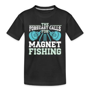 Pêche à l’aimant - T-shirt bio Premium Enfant - noir - Devant