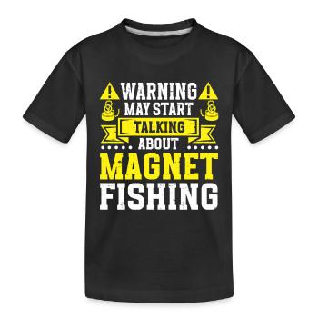 Pêche à l’aimant - T-shirt bio Premium Enfant - noir - Devant