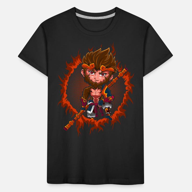Roi des singes Chibi T-shirt bio Premium Enfant
