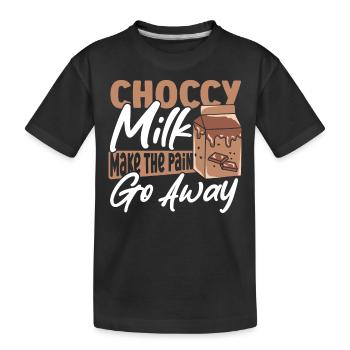 Choccy Milk Dairy Milk Mix I Heart Chocolate Milk - Kids' Premium Organic T-Shirt - black - Front
