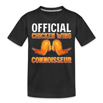 Ailes de poulet Aile de poulet Chef BBQ de restauration rapide - T-shirt bio Premium Enfant - noir - Devant