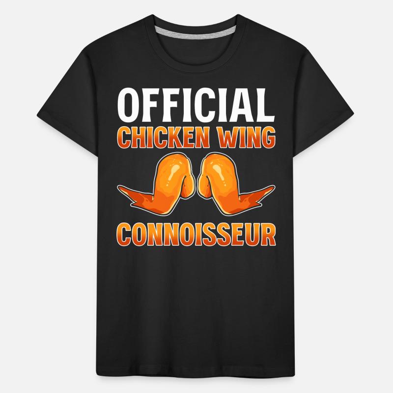 Ailes de poulet Aile de poulet Chef BBQ de restauration rapide T-shirt bio Premium Enfant