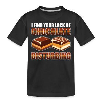 Chocolate Bar Junk Food Sugar Chocolate Buddies - Kids' Premium Organic T-Shirt - black - Front
