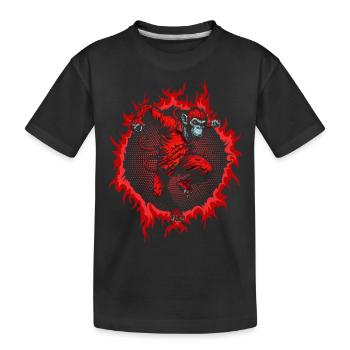 Der rote Affe - Kinder Premium Bio T-Shirt - Schwarz - Vorne