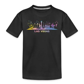 Las Vegans Skyline Stadtbild Las Vegas - Kinder Premium Bio T-Shirt - Schwarz - Vorne
