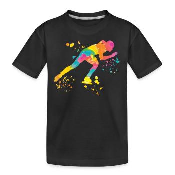 Patineuse de vitesse Sportswoman Patinage de vitesse - T-shirt bio Premium Enfant - noir - Devant
