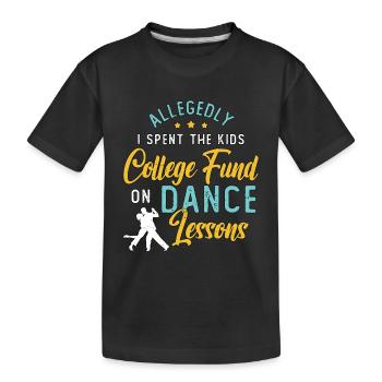 Danse de salon prétendument j’ai passé les enfants à danser - T-shirt bio Premium Enfant - noir - Devant
