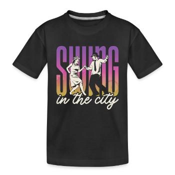 Swing Dance Swing In The City Loves Dance Sport - Kids' Premium Organic T-Shirt - black - Front