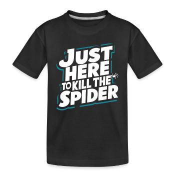 Sensibilisation à l’arachnophobie drôle, phobie des araignées - T-shirt bio Premium Enfant - noir - Devant