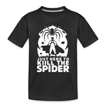 Sensibilisation à l’arachnophobie drôle, phobie des araignées - T-shirt bio Premium Enfant - noir - Devant