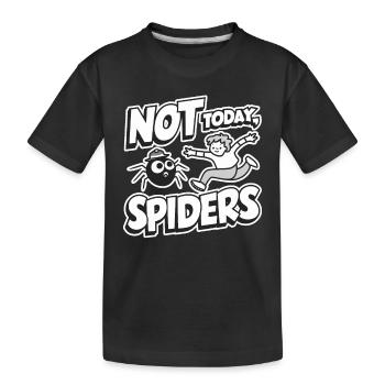 Sensibilisation à l’arachnophobie drôle, phobie des araignées - T-shirt bio Premium Enfant - noir - Devant