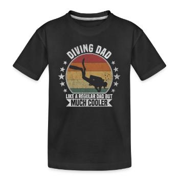 Diving Dad Diver - Kids' Premium Organic T-Shirt - black - Front