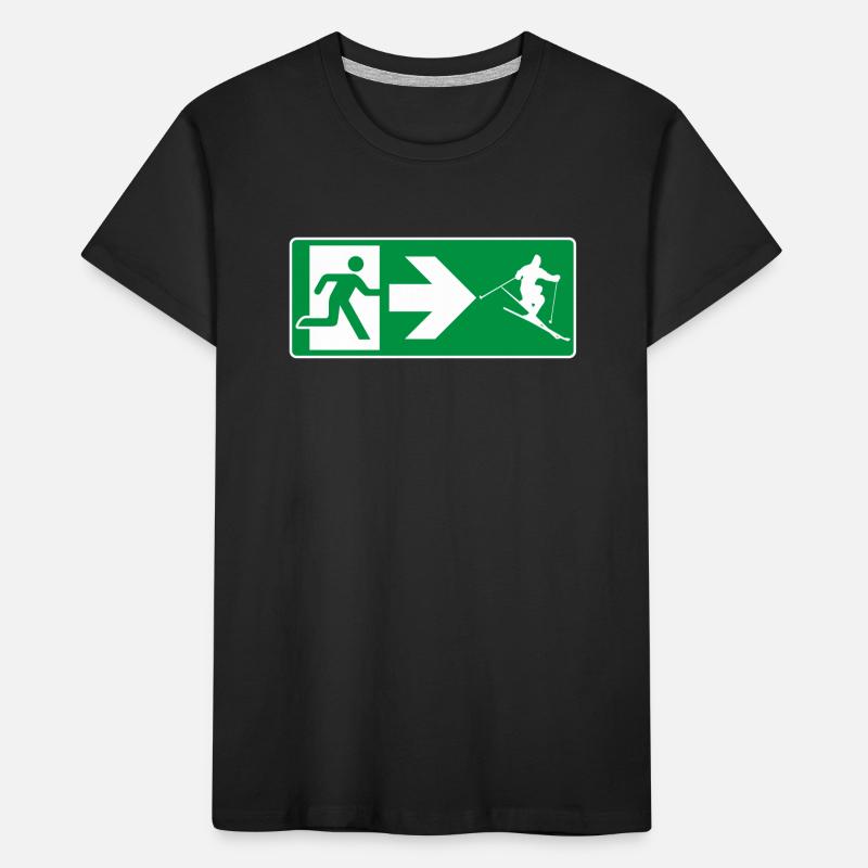 Emergency exit ski skier Kids' Premium Organic T-Shirt